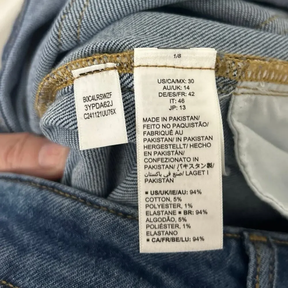 The Drop Frida Wide Leg High Waist Stretch Front Seam Jeans Medium Indigo 30 New - Picture 12 of 12